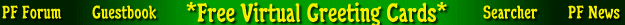 Image bar with wildflower cards, guestbook, links, news and forum